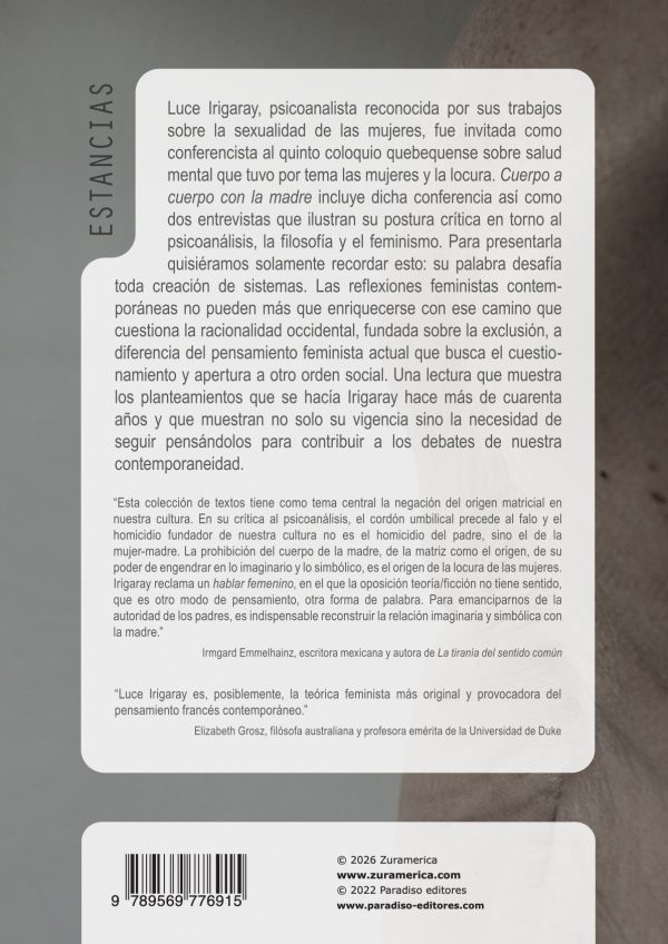 Screenshot Luce Irigaray - Cuerpo a cuerpo con la madre
